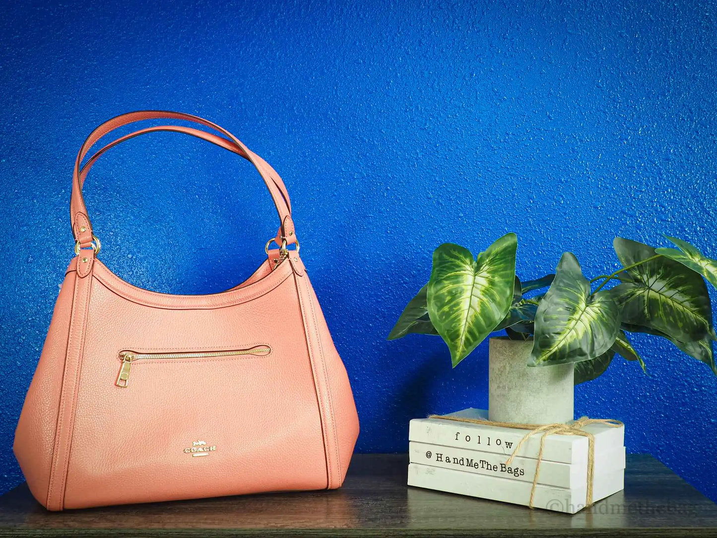 Coach Kristy Taffy Pebbled Leather Triple Compartment Shoulder Handbag
