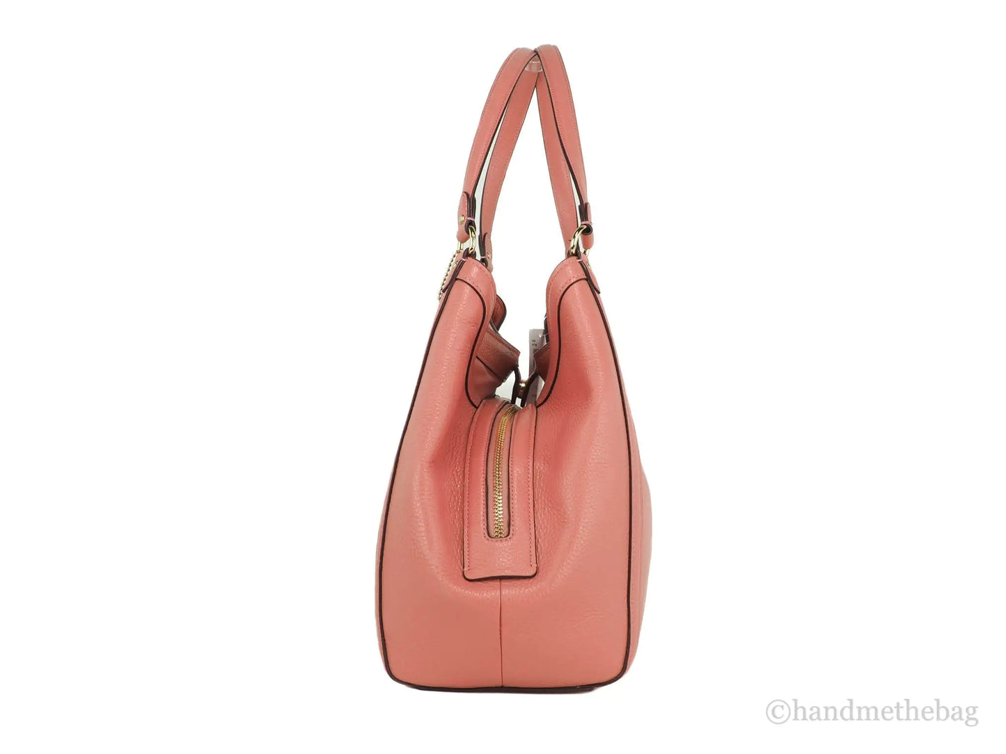 Coach Kristy Taffy Pebbled Leather Triple Compartment Shoulder Handbag
