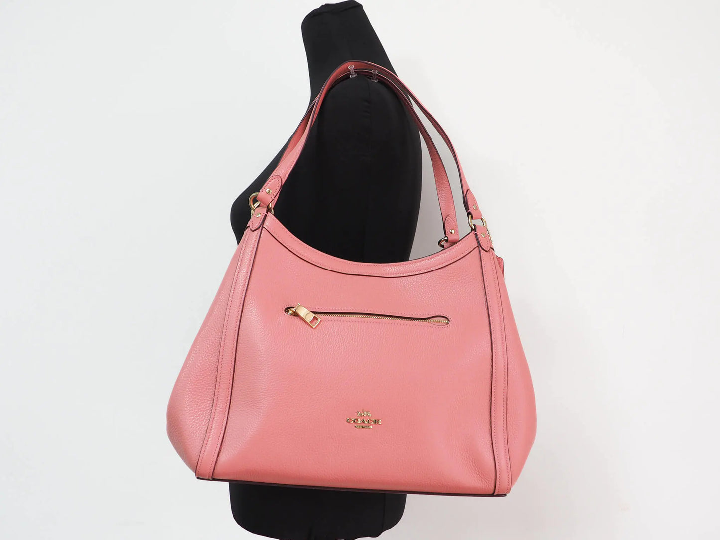 Coach Kristy Taffy Pebbled Leather Triple Compartment Shoulder Handbag