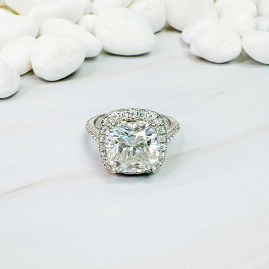 5 Carat Cushion Cut Moissanite Ring (FREE PROMO) - 10 Left