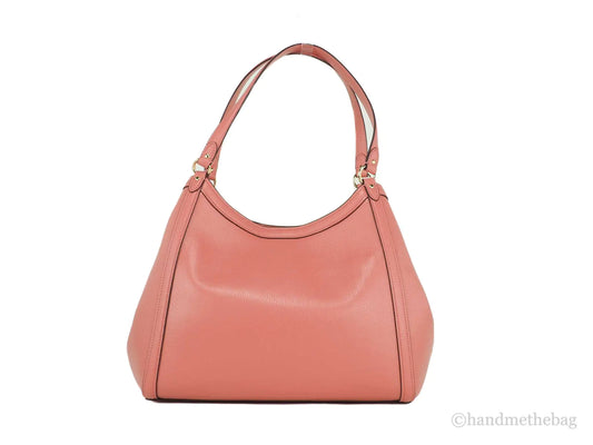 Coach Kristy Taffy Pebbled Leather Triple Compartment Shoulder Handbag